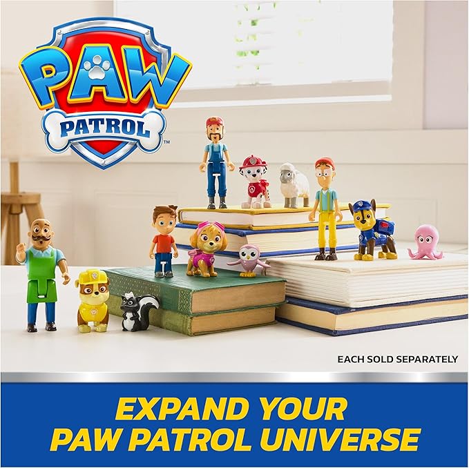 Paw Patrol, Chase & Captain Turbot Figure Pack with Baby Octopus Toy Figure, Kids Toys for Boys and Girls Ages 3 and Up