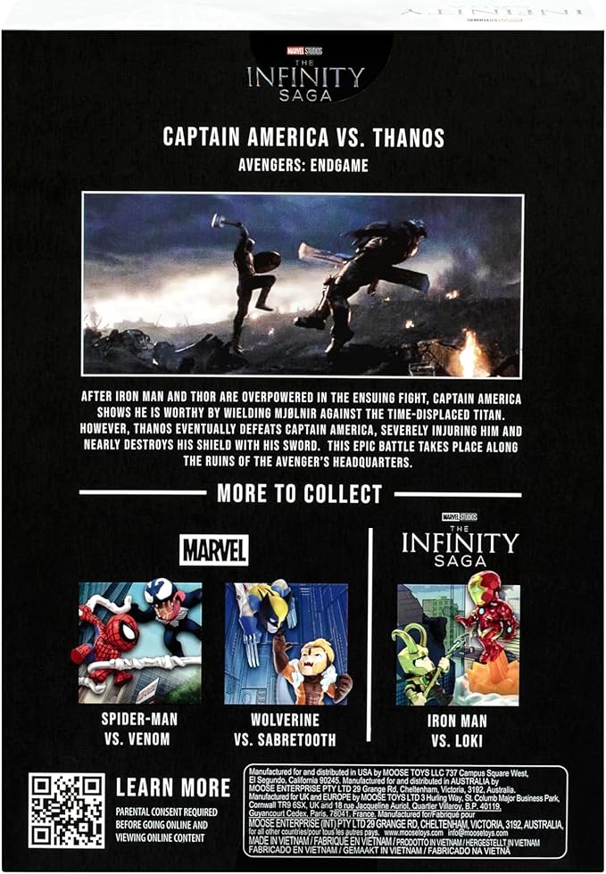 FANDROP MV03-Mavel Studios' Avengers Endgame - Captain America VS. Thanos, FANDROP Combines an Epic Diorama, Artifacts & Scene Marker Creating A Display to Enhance Any Marvel Collection, 4 to Collect