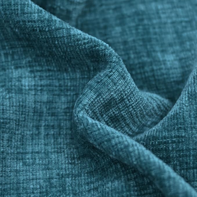 CaliTime Decorative Couch Throw Pillow Covers 16 X 16 Inches Ocean Blue | Pack of 2, Cozy Chenille Cushion Cases, Cotton Thread Stitching Edges, for Sofa Bed Living Room Farmhouse