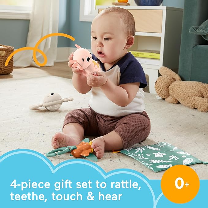 Fisher-Price Baby Toys So Many Senses Set, 4 Sensory Activities for Developmental Play for Newborns Ages 0+ Months