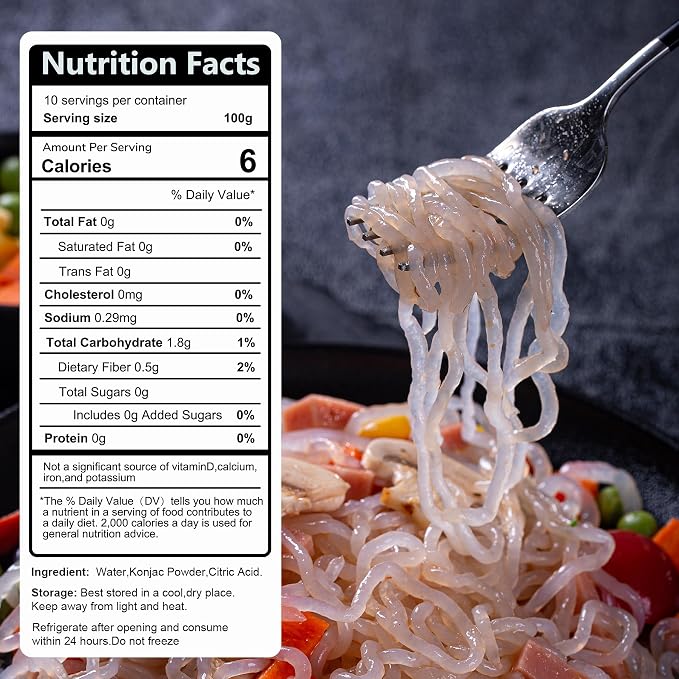 Hethstia Konjac Noodles, 10 Packs Shirataki Spaghetti – Low Carb, Vegan | Low Calorie, Ready To Eat Konjac Pasta – Keto, Gluten-Free, Fat-Free, 0 Sugar, Healthy Low Carb Pasta Substitute