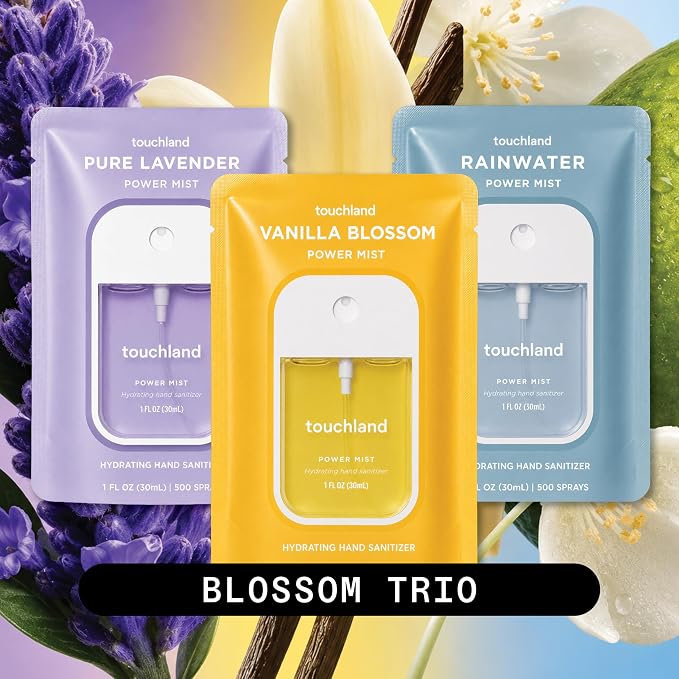 Touchland Hand Sanitizer Spray, Blossom Trio - 3 x 1 FL OZ