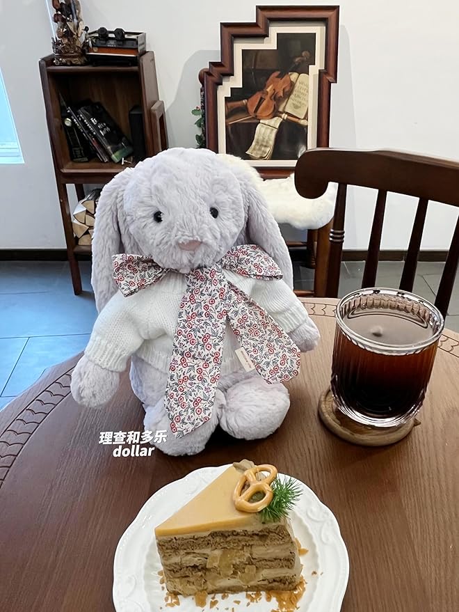 Clothes for Bashful Bunny and Bumbly Bear,10-12Inch Teddy Bear Clothes Cute Bow Ribbon, Clothes only Without Doll.(2pc Includes 1 Doll Sweater,1 Doll Ribbon)
