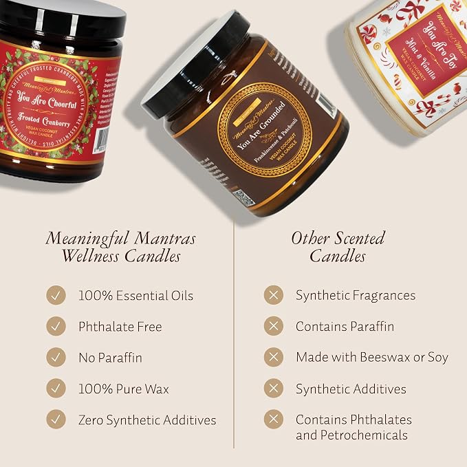 Pumpkin Spice Fall Aromatherapy Candle Non-Toxic Long Lasting | 100% Real Essential Oils, Coconut Wax, Handmade with Love 8oz