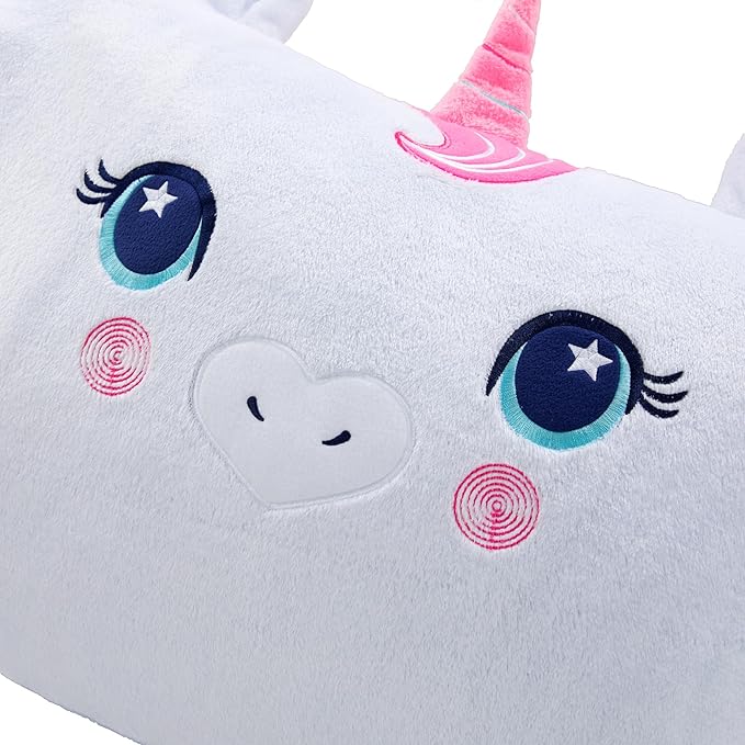 Saint Eve Kids Pillow Pals Fuzzy Pillow Case, Cute Animal Friends Soft Pillow Cover for Kids Beds and Nap Time - Pinky the Unicorn