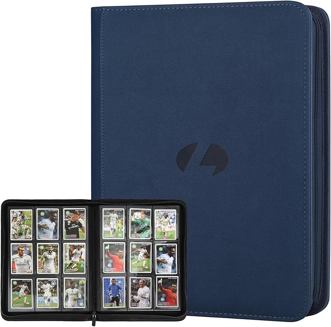 Trading Card Binder, Premium 9-Pocket Double Sided 540 Pocket PU Card Collection Binder, Collectible Trading Card Albums for MTG, TCG, Sports Cards (Dark Blue)