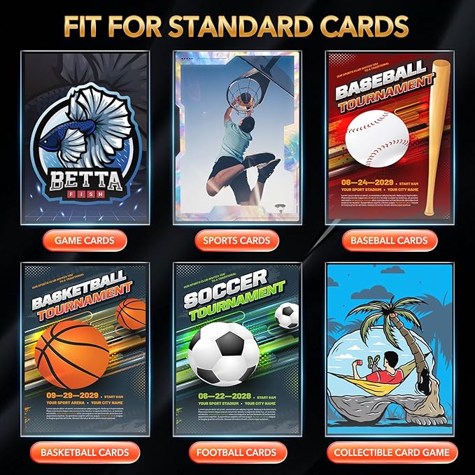 800 Counts Card Sleeves, Premium Clear Polypropylene (PP) Card Sleeves, Penny Trading Cards are Suitable for Standard Trading Cards, Gaming, Sports, Baseball, Soccer Cards