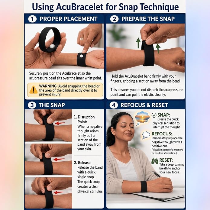 Menopause Relief Wristband for Hot Flashes & Night Sweats – Perimenopause Stress & Mood Support – Natural Hormonal Balance Aid