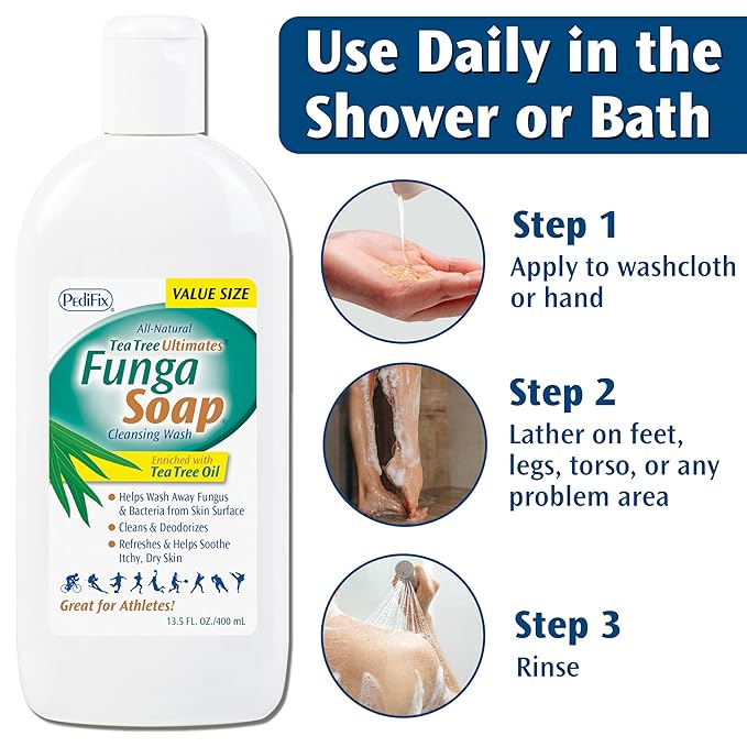 Pedifix FungaSoap Tea Tree Foot & Body Cleansing Wash, 13.5 fl oz