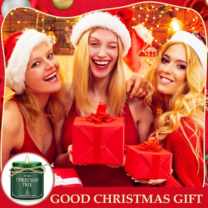 MTLEE 6 Pcs Christmas Candles Gifts Bulk Scented Candle Jars for Coworkers Women Aromatherapy Candles for Home Xmas Birthday Gifts Yoga(Stylish Color)