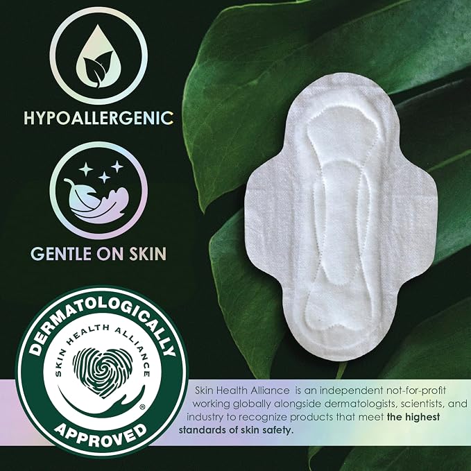 L. Ultra Thin Pads for Women, Organic Cotton Top Layer, Super + Extra Long Overnight Duo Pack Absorbency, Menstrual Pads with Wings, 32 Count