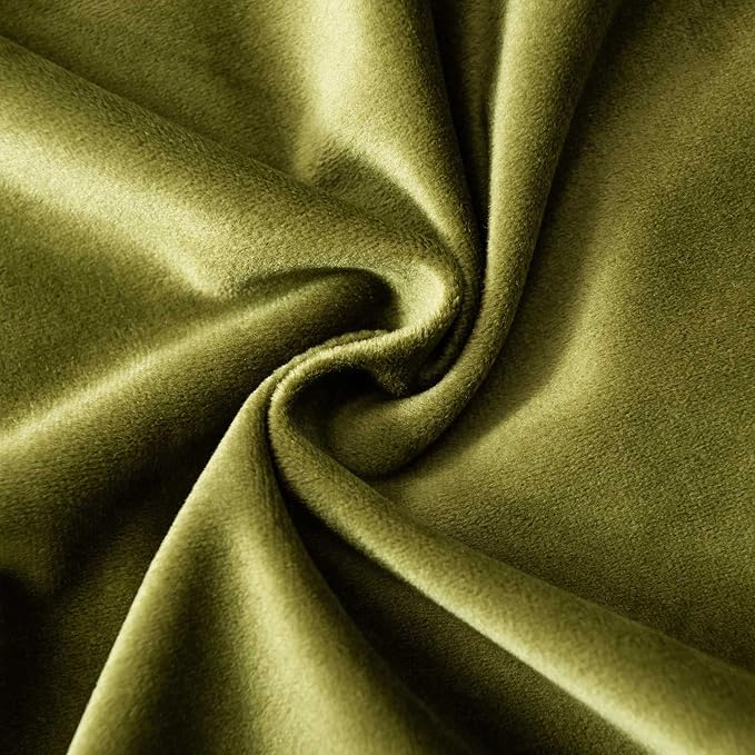 22x22 Velvet Throw Pillow Covers Set of 2 for Couch Sofa Bed,Olive Green | JUSPURBET Decorative Pillow Covers with Invisible Zipper for Modern Living Room Bedroom Home Decor
