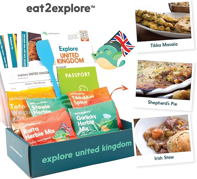 Cooking Kits for Kids - Interactive & Educational Set with 3 Recipe Cards, Key Ingredients & Cooking Tools - Ideal Idea for Kids who Love to Create Meals (UK Edition)