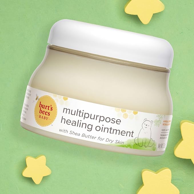 Burt's Bees Baby 100% Natural Origin Multipurpose Healing Ointment, Face & Body Baby Ointment – 7.5 Ounce Tub (Pack of 2)
