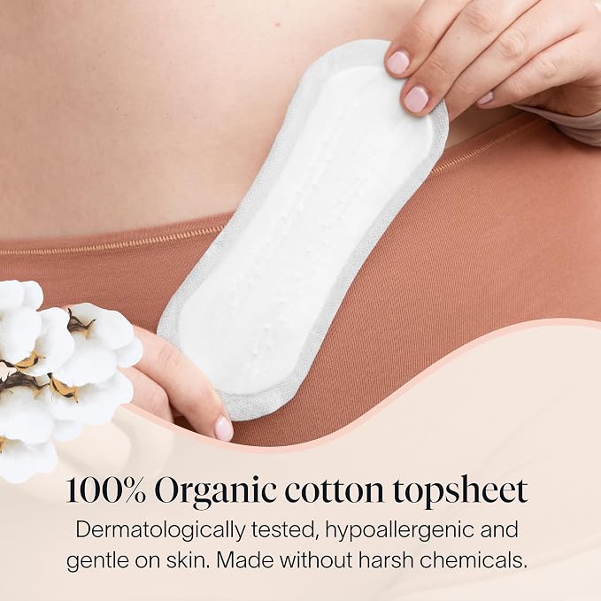 Cora 100% Organic Cotton Topsheet Bladder Liners (100 Extra Long Bladder Liners)