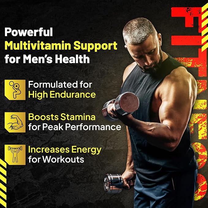 Goliath Labs Men's Gym Performance Booster Capsules [60 Veg Capsules/Bottle] Natural Strength Gainer Pills for - Supports Muscle Growth and Energy - Multivitamin Health Supplements for Athletes