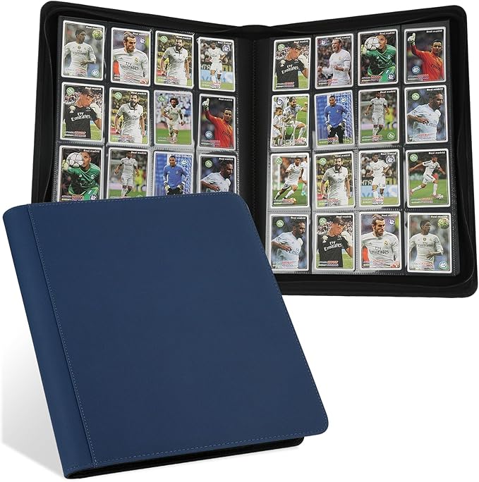 GERMUN Trading Card Binder 16 Pocket, 1024 Pockets Card Binders, Card Collection Binder, Card Album Folder for MTG, TCG, Sports Cards, Game Cards (Dark Blue)
