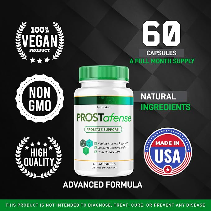 Prostafense Health Supplements for Men Capsules - Official Prostafense Pills All Natural Support, Prostafence Maximum Strength Premium Formula for Daily Wellness, 60 Capsules for 1 Month