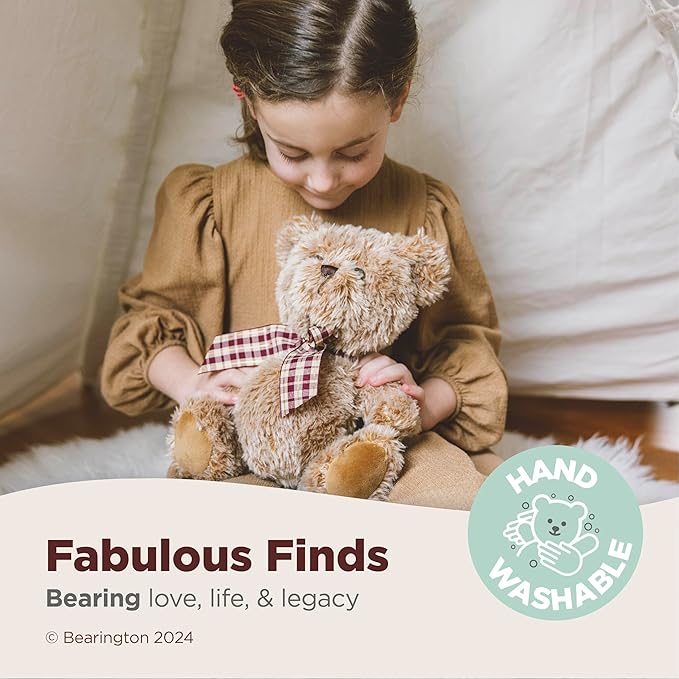Bearington Collection Baby Shaggy Teddy Bear Plush - 11 in Brown Cute Classic - Soft & Cuddly Stuffed Animal Nursery Companion - Vintage-Looking Baby Girl Toy