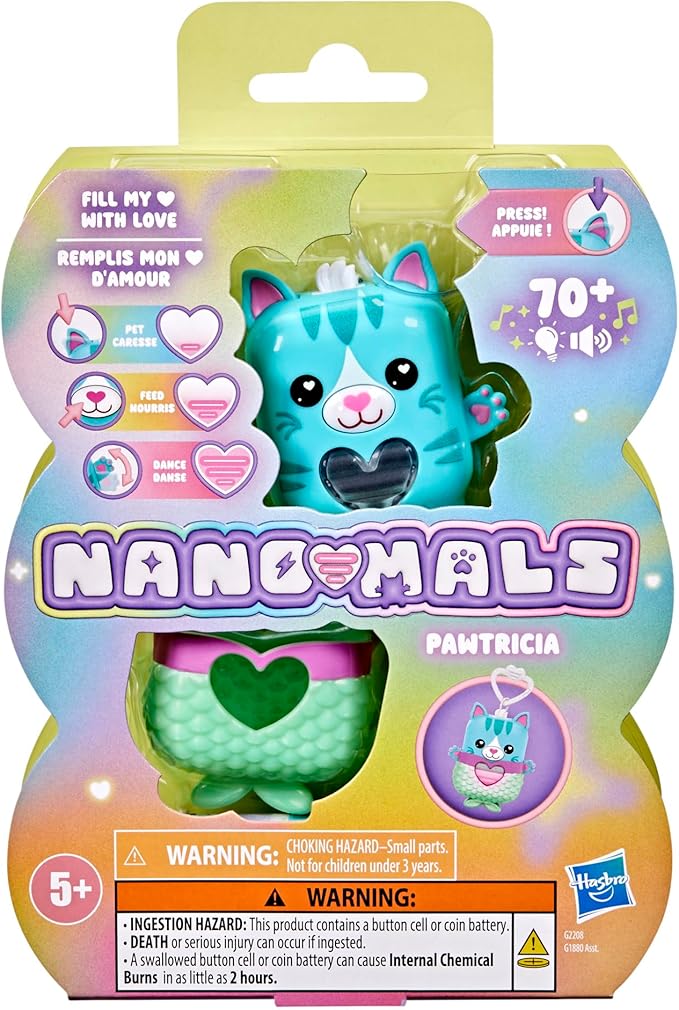 Pawtricia The Blue Kitty, Electronic Pet Cat, 70+ Responses, Interactive Fidget Toys for Girls & Boys Ages 5+