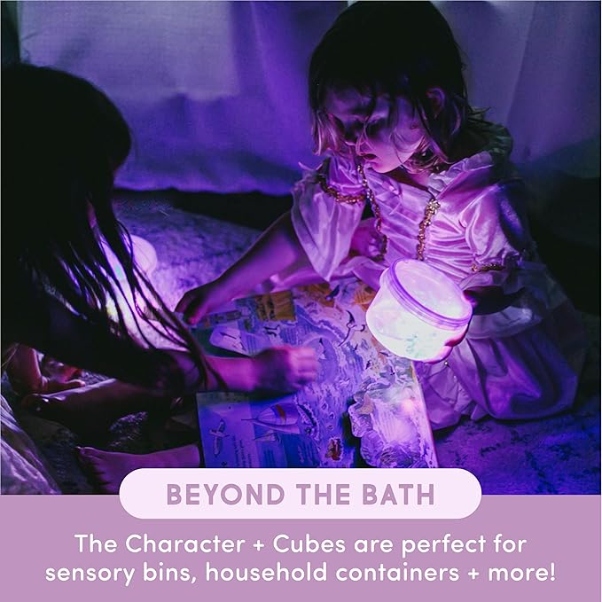 New Glo Pals Lumi Water-Activated Bath Toy with 6 Reusable Light-Up Cubes for Sensory Play - Valentine Day Gift