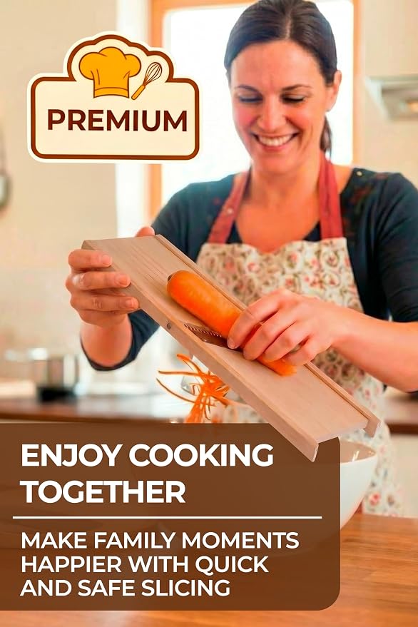 Wooden Stainless Korean Carrot Grater Steel Slicer Cutter Shredder - Russian Salad Korean Carrot Salad - 3.9 x 11 in by SHSH trade group