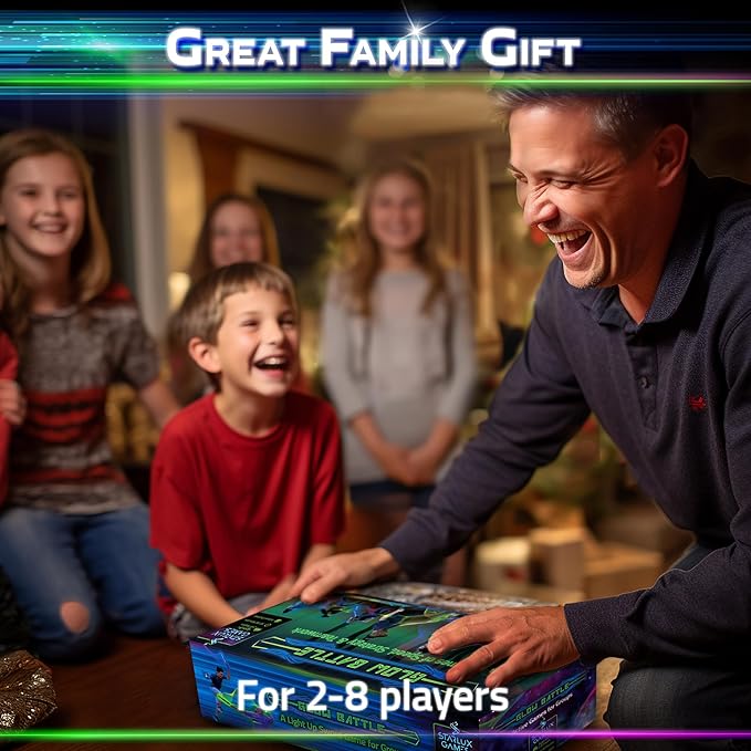 Starlux Games Glow Battle - Family Pack: A Thrilling, Glowing Sword Game | 2-8 Players, Age 8+ | Outdoor Games | Glow Games | Family Games | Outdoor Toys for Kids 8-12 Idea