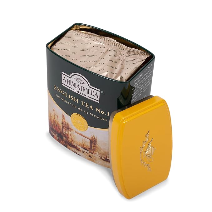 Ahmad Tea Caddy Gift Tin, English Scene, English Tea No.1, 100 Gram