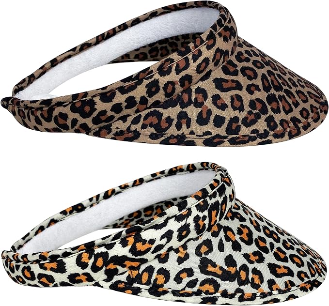 2 Pack Sun Visor Hats Women Men Clip On Wide Brim Visors Hat Outdoor Sports Golf Beach Travel Tennis Caps