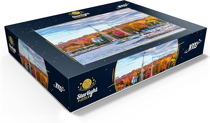 MyPuzzle Sister Bay Town Harbor View in Door County Wisconsin - Premium 1000 Piece Jigsaw Puzzle for Adults