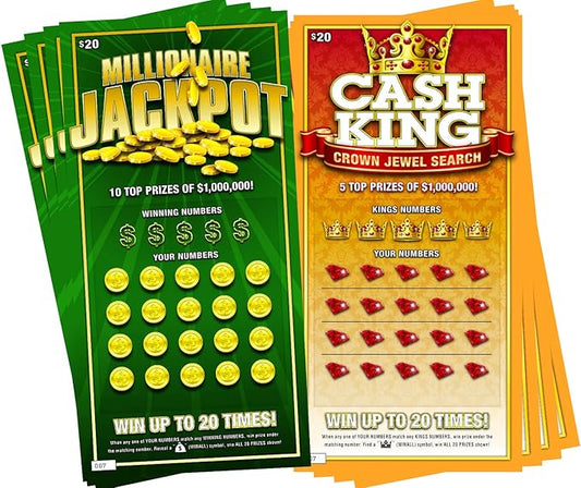 Prank Lottery Tickets and Scratch Cards Look Real - $1 Million Winning Ticket Gag Set