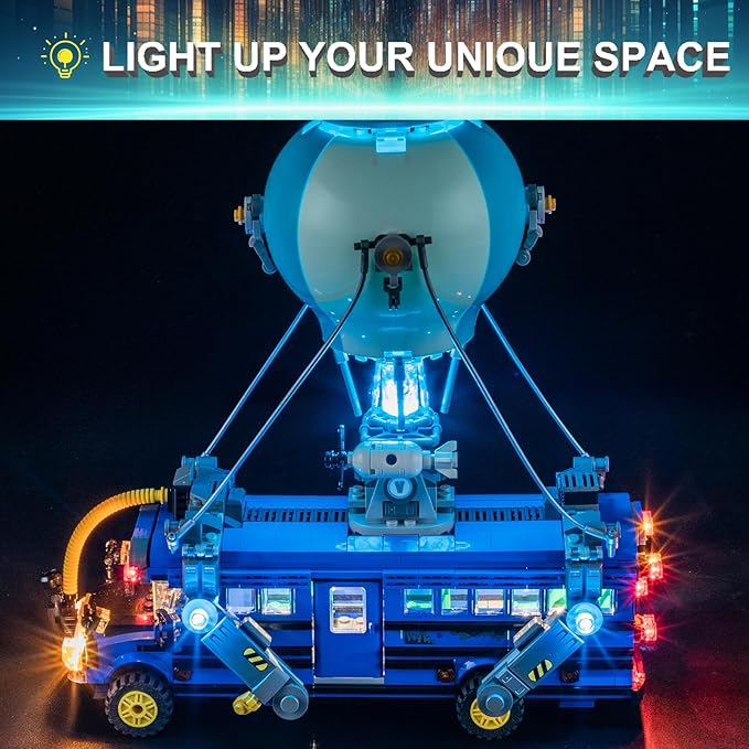 LED Light Kit for Lego Battle Bus Fortnite 77073 Set, Compatible with Lego 77073 Building Blocks Model(Not Include Blocks Set)