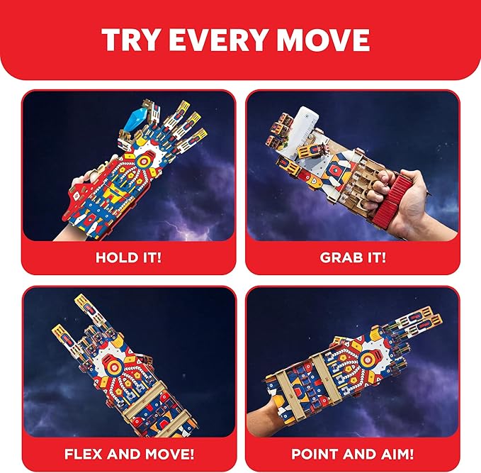 Doctor Jupiter Robotic Hand STEM Kit for Kids Ages 8+ | Birthday Gift Ideas for Boys & Girls | Cyborg Hand, Engineering Kit Toy for 8, 9, 10, 11, 12, 13, 14 Years Olds