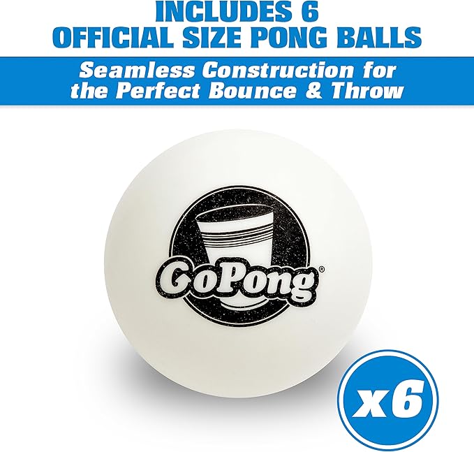 GoPong 8 Foot Portable Beer Pong/Tailgate Tables (Black, Football, American Flag, or Custom Dry Erase)