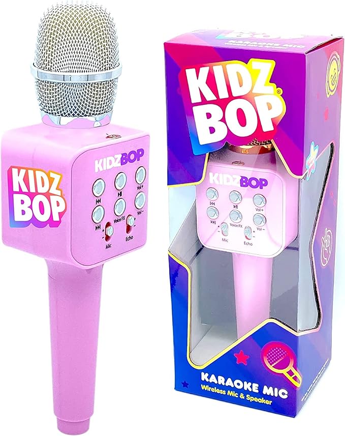 Move2Play, Kidz Bop Karaoke Microphone | The Hit Music Brand for Kids | Toy for Girls & Boys Ages 2, 3, 4, 5, 6, 7, 8+ Years Old | Gift & Birthday Present