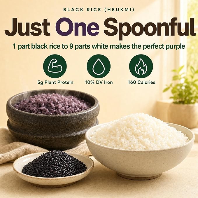 Jayone Black Rice, 4 lb, Dark Rice Grain for Multigrain Rice, Rice Bowls, Porridge, Salads, and Everyday Cooking