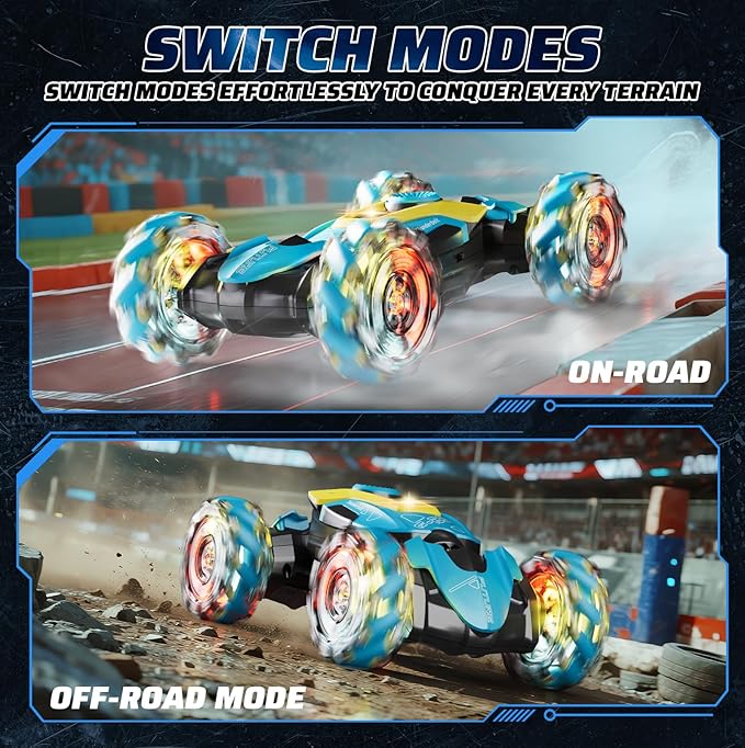 4DRC Gesture Sensing RC Stunt Car-Toys for Boys Girls for Ages 5-8-12,4WD Hand Controlled Remote Control Twist Car 360° Spins All Terrains Kids Toys, for Kids Age 6 7 9 10 11 12 Years Old