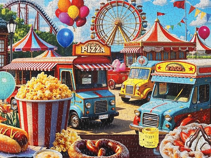 Springbok State Fair 500 Piece Jigsaw Puzzle for Adults - Unique Cut Pieces - Made in USA