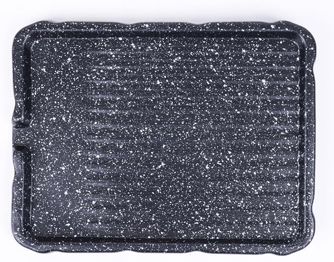 Stovetop Korean BBQ Grill Pan 14.5" Cast Aluminum Nonstick Coating, indoor for gas stove, Portable Outdoor Camping BBQ, Made in Korea, PFOA Free