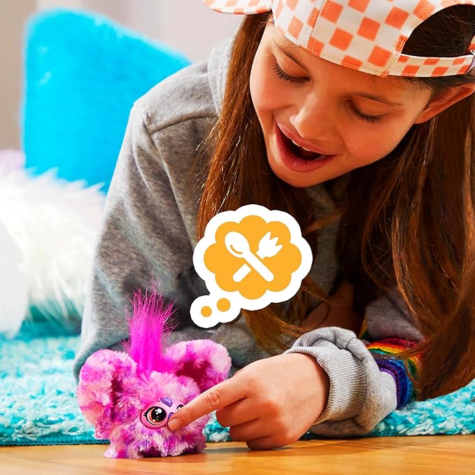 Furby Furblets 2-Pack, Mini Friends Ray-Vee & Hip-Bop, 45+ Sounds Each, Music & Furbish Phrases, Electronic Plush Toys, Rainbow & Pink/Purple, Ages 6+ (Amazon Exclusive)
