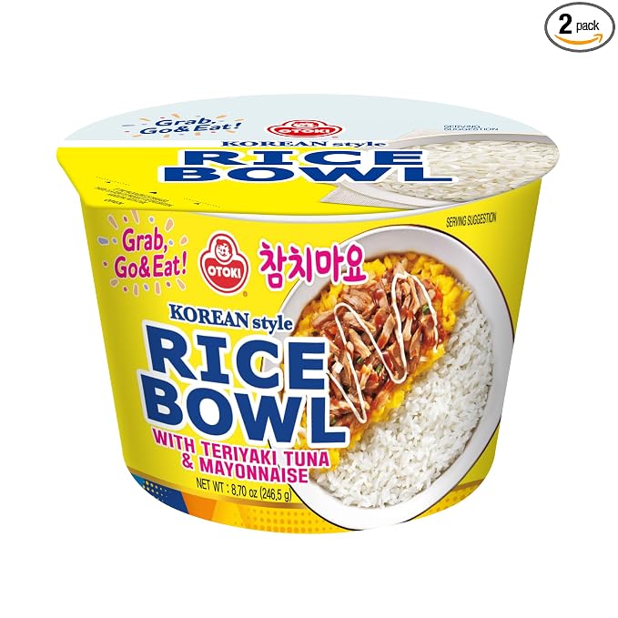 OTOKI Korean Rice Bowl – Teriyaki Tuna & Mayonnaise Flavor | Ready-to-Eat Bibimbap-Style Rice Meal | Mild & Savory Korean Food | 8.70 oz (Pack of 2)