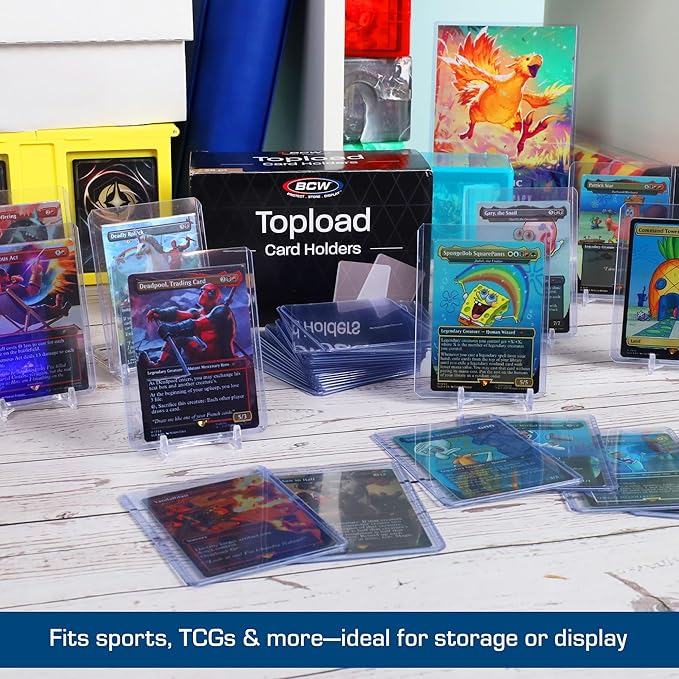 BCW 3x4 Standard Topload Card Holders | 400 Pack | Top Loaders for Cards | Rigid Card Protector | Fits Standard Size Cards Up to 35pt
