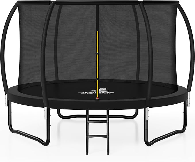 JELENS Trampoline 8FT 10FT 12FT 14FT 15FT 16FT, Recreational Trampolines with Enclosure Net, Outdoor Anti-Rust Trampolines for Kids and Adults, ASTM Approved
