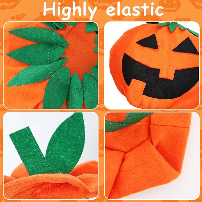 2 Pcs Halloween Porch Goose Outfits Pumpkin Goose Costume for Cement Plastic Duck Halloween Outdoor Patio Yard Lawn Statueart Decor