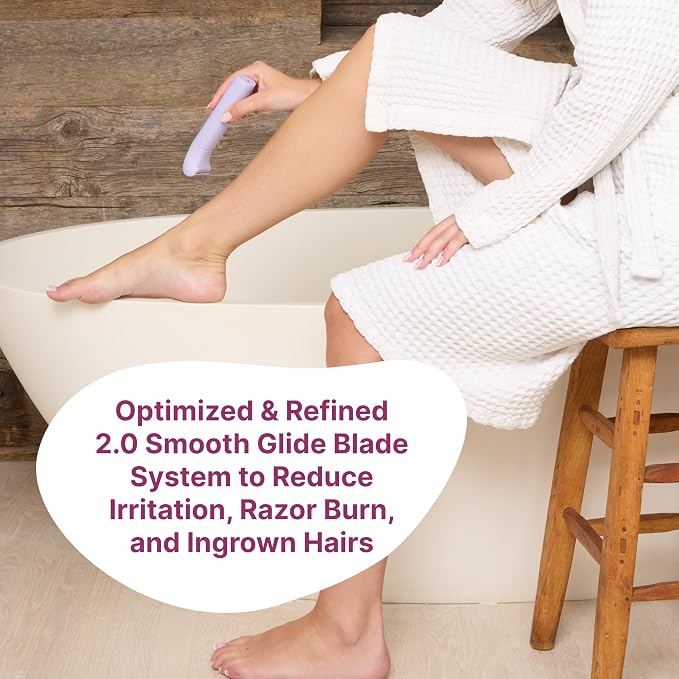 HAPPY CURVES Talc-Free Anti-Chafe Comfort Powder (Fragrance-Free) & Smoothie 2.0 Waterproof Bikini Trimmer (Guava) Bundle - Intimate Care for Women