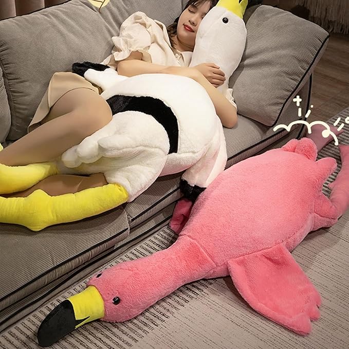 Giant Flamingo Plush Toy 71” Pink Flamingos Plush Pillow Plush Doll Toy Gift for Kids and Adults（Pink 71inch）