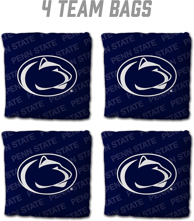 YouTheFan Officially-Licensed NCAA Set of 4 Cornhole Bags - All Weather Regulation 6” x 6” Size - 16oz Weight - Designed in USA