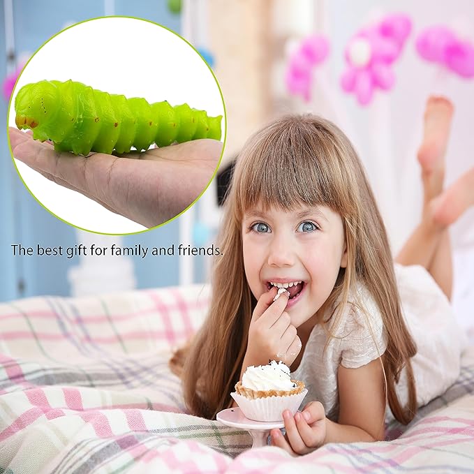 Soft Rubber Squishy Caterpillar Toy, Super Stretch Squeeze Toy, Perfect for Gifts & Party Favors