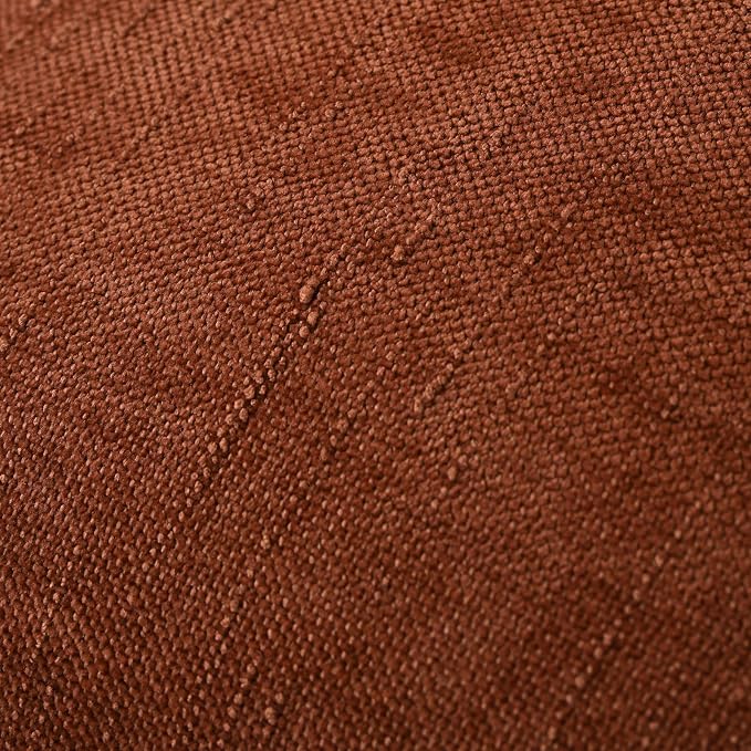 Set of 4 Soft Textured Decorative Throw Pillow Covers 18x18 Inch Cozy Farmhouse Cushion Cover Square Accent Pillow Cases for Bed Couch Sofa Living Room, Beige Rust Orange