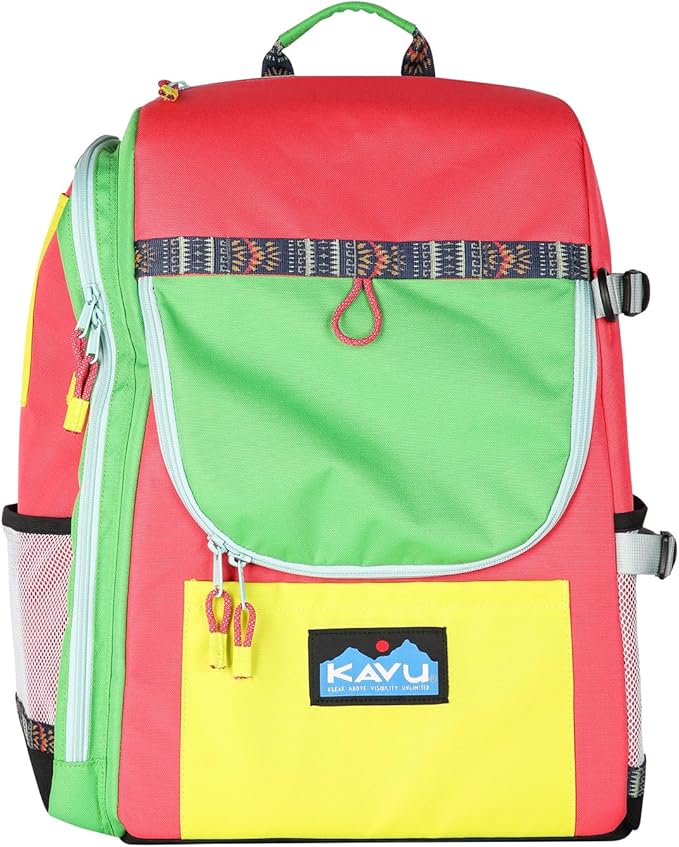 KAVU Pacific Rimshot Disc Golf Bag Padded Frisbee Holder Backpack - Carnival